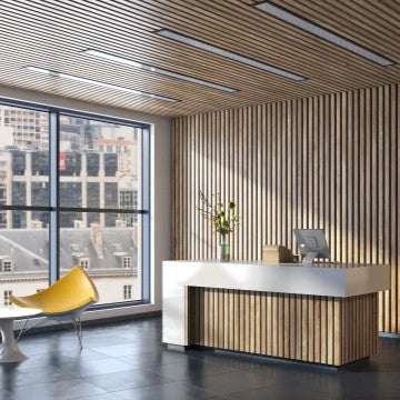 Акустични панели с дървени ламели