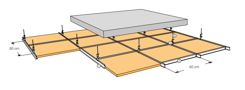Wood Wool Acoustic board Sound absorbing panel on false ceiling