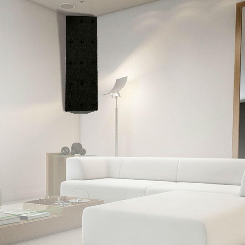 Low frequency sound absorbing bass traps for home cinemas and studios