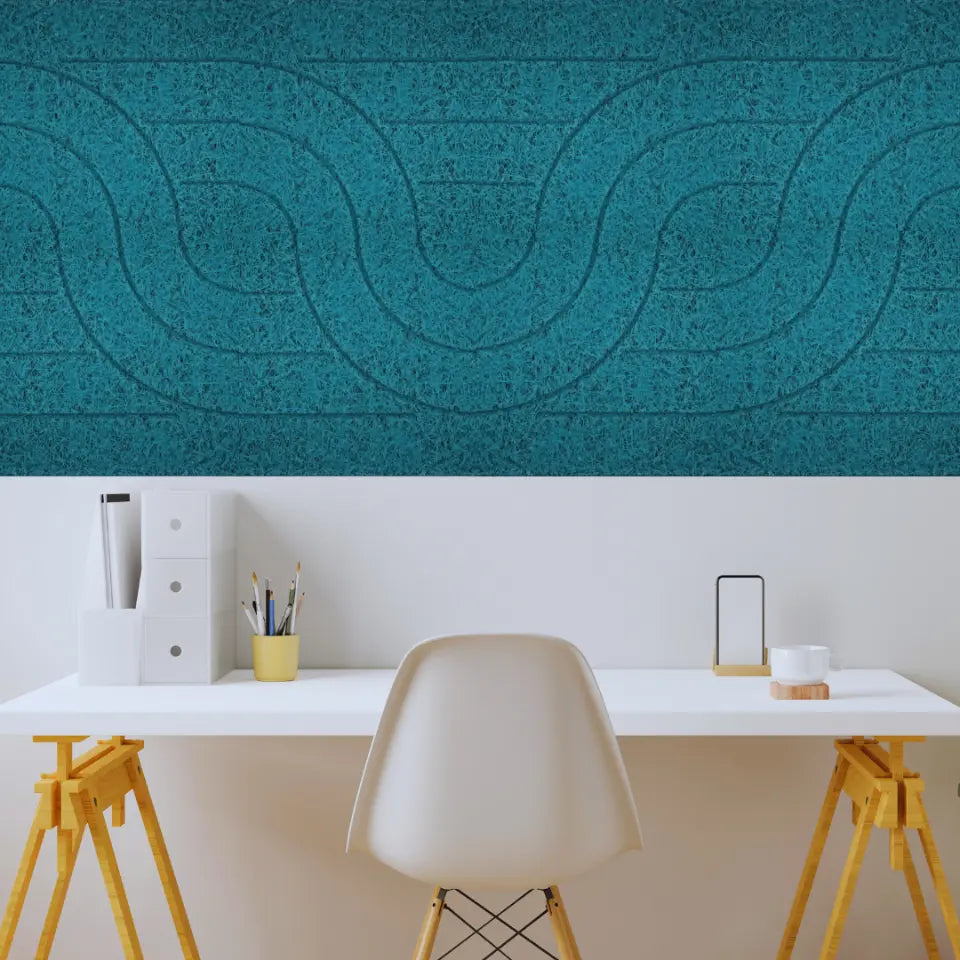 Wood Wool акустичен звукопоглъщащ панел за стена и таван за домашен офис